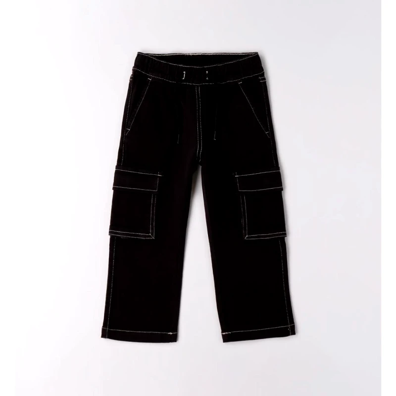 I DO Παντελόνι σαλβάρι cargo αγόρι I DO-4.F687-0658-Black