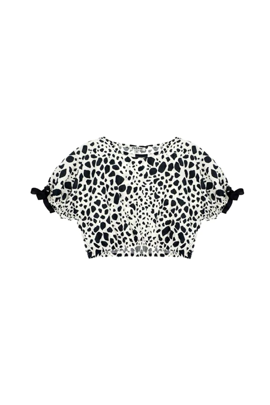 Please Μπλούζα υφασμάτινη κορίτσι Please -CC08274G29-LATTE-BLACK