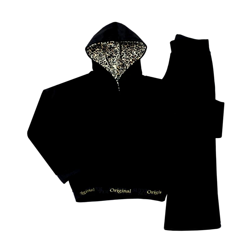 PROD Σετ φόρμα βελουτέ κορίτσι Prod-6630240-Black