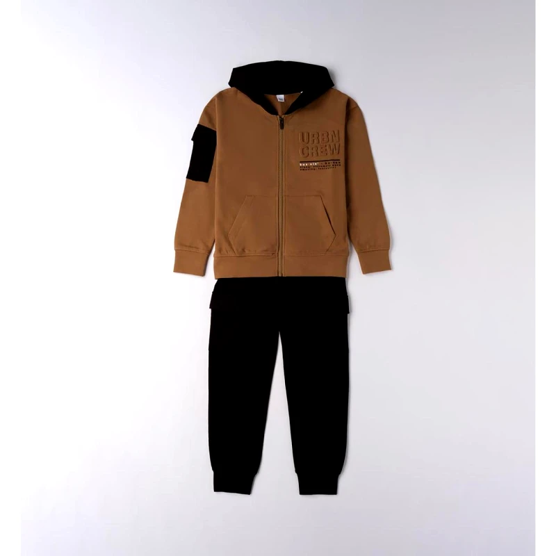 I DO Σετ φόρμα φούτερ ζακέτα αγόρι I DO-4.F812-0831-Brown