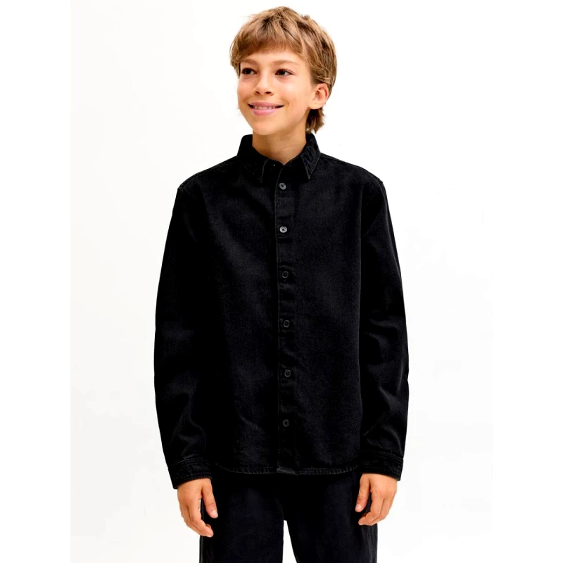 JACK&JONES Πουκάμισο χοντρό αγόρι JACK & JONES-12286692-Black Denim