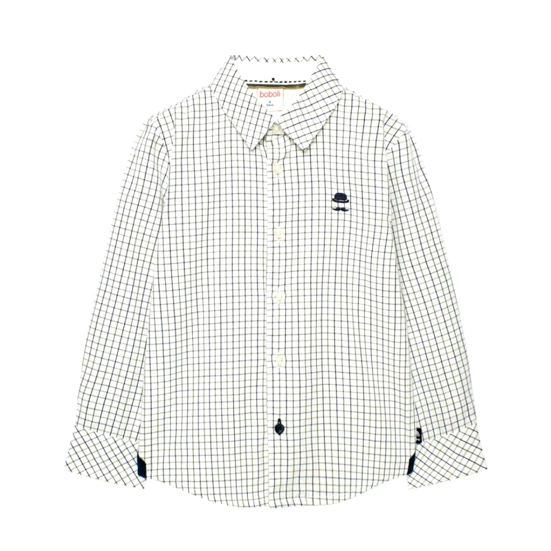 BOBOLI Πουκάμισο υφασμάτινο αγόρι Boboli-732147-9708-White