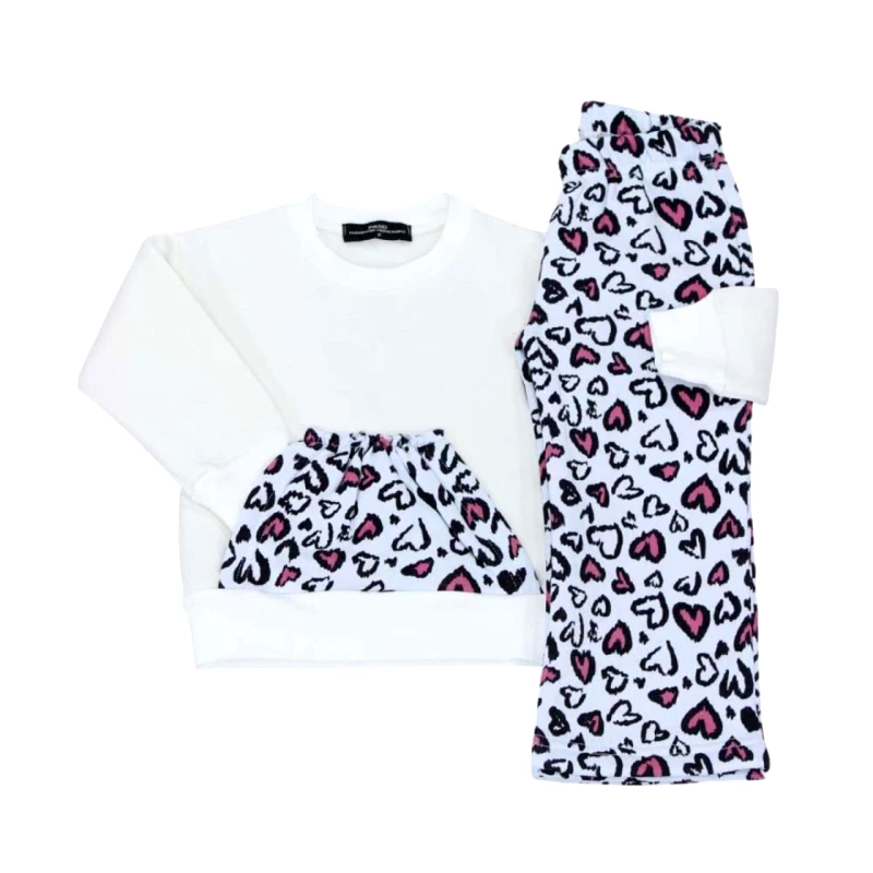 PROD Σετ φόρμα φούτερ κορίτσι Prod-6530263-White