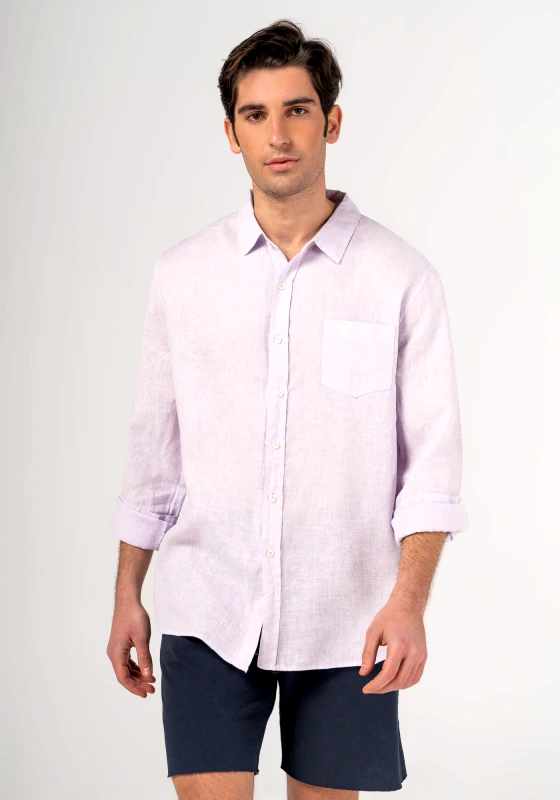 Crossley Crossley Λινό Πουκάμισο της σειράς Linen - JIOCH 1068 Purple