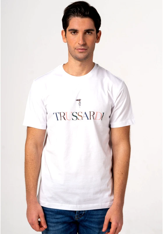 Trussardi Jeans Trussardi Jeans Κοντομάνικο Jersey της σειράς Multicoloured Logo - 52T00612 1T005381 W001 White