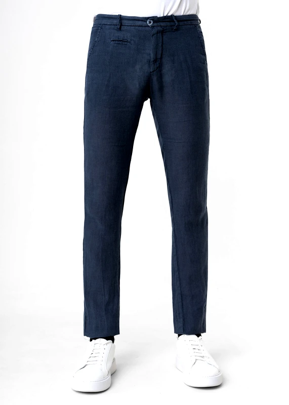 Uniform Uniform Παντελόνι της σειράς Linen - 7-UM0057.162.XC.051 Blue Navy