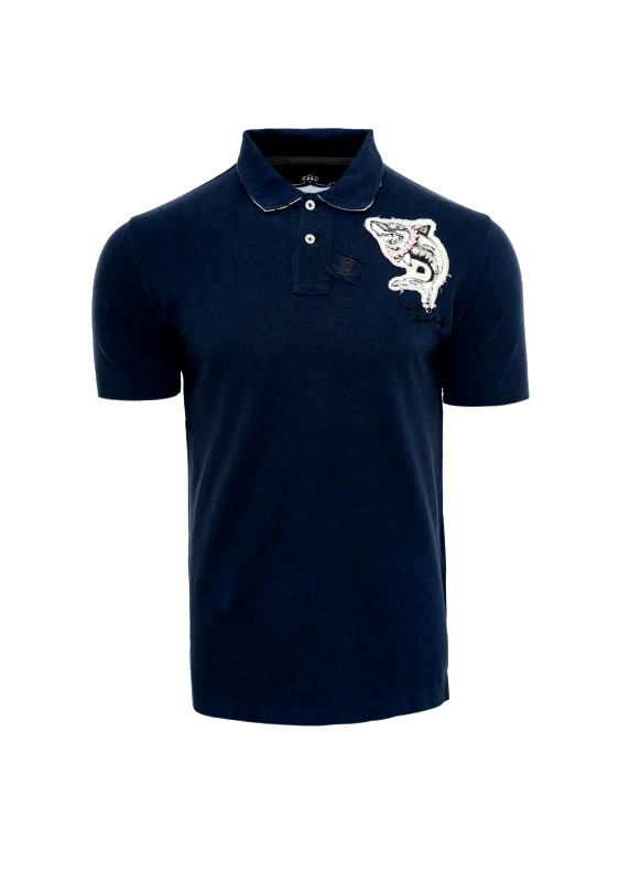 La Tortuga La Tortuga Pique Polo μπλούζα σε Regular γραμμή - 11E6100U437SE01 5974 Blue Ocean