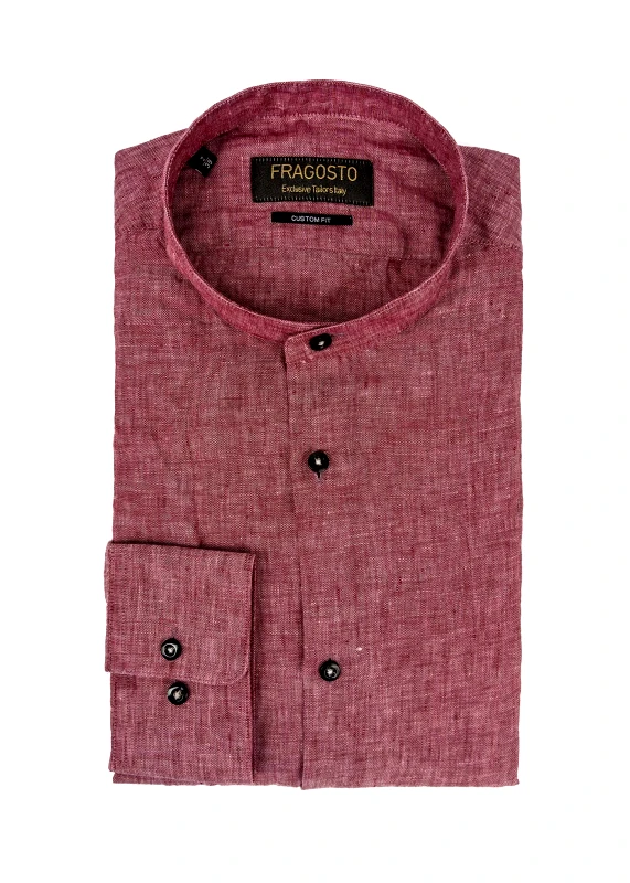 Fragosto Fragosto Λινό Πουκάμισο της σειράς Exclusive - FRE03S22M 031 Cherry