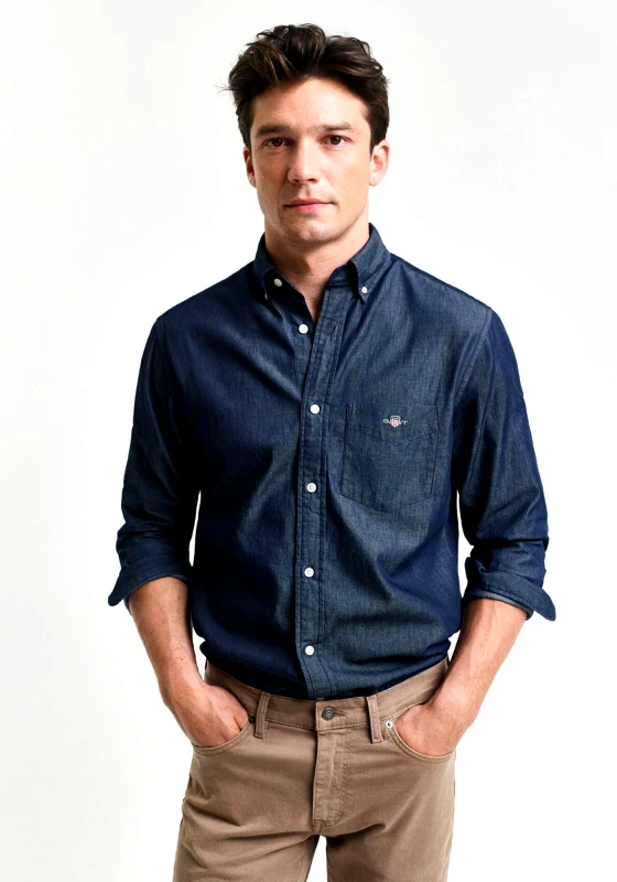 Gant GANT Πουκάμισο της σειράς Denim - 3000400 989 Dark Indigo