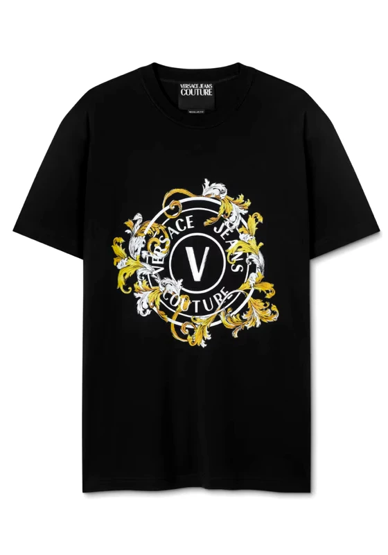 Versace Jeans Couture Versace Jeans Couture Κοντομάνικη T-shirt της σειράς V-Emblem - 78GAHC01 78UP601 G89 Black
