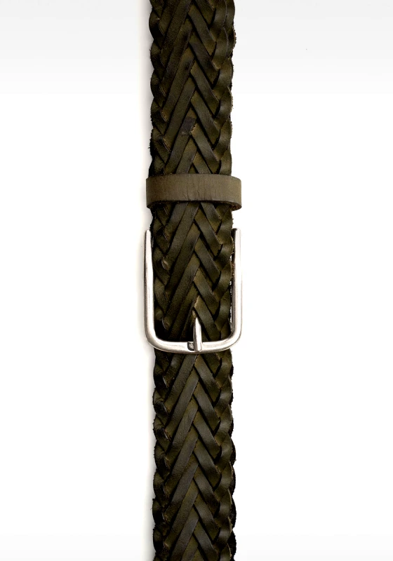 Fynch Hatton Fynch Hatton Ζώνη της σειράς Braided - FM4003 R3182 0565 Dark Olive