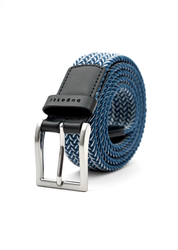 Bugatti Sportswear Bugatti Ζώνη της σειράς Braided - 1761 506 Steel Blue