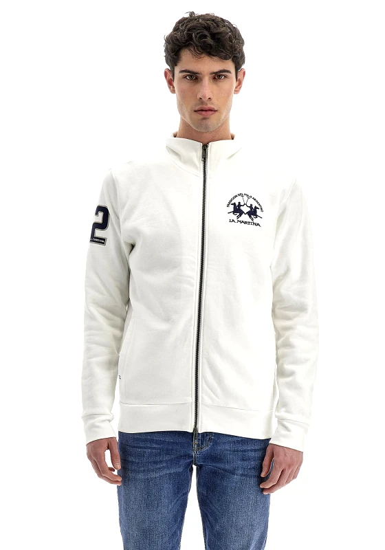La Martina La Martina Ζακέτα της σειράς Man Fleece - WMF301 FP557 00002 Off White