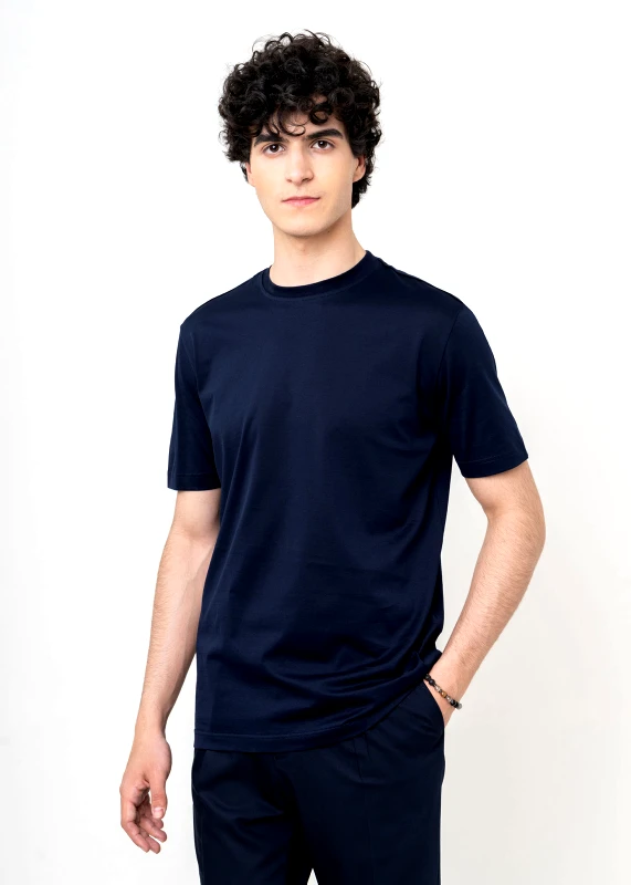 Nino Marini Nino Marini T Shirt της σειράς Basic - XININ8X100 00235 Blue