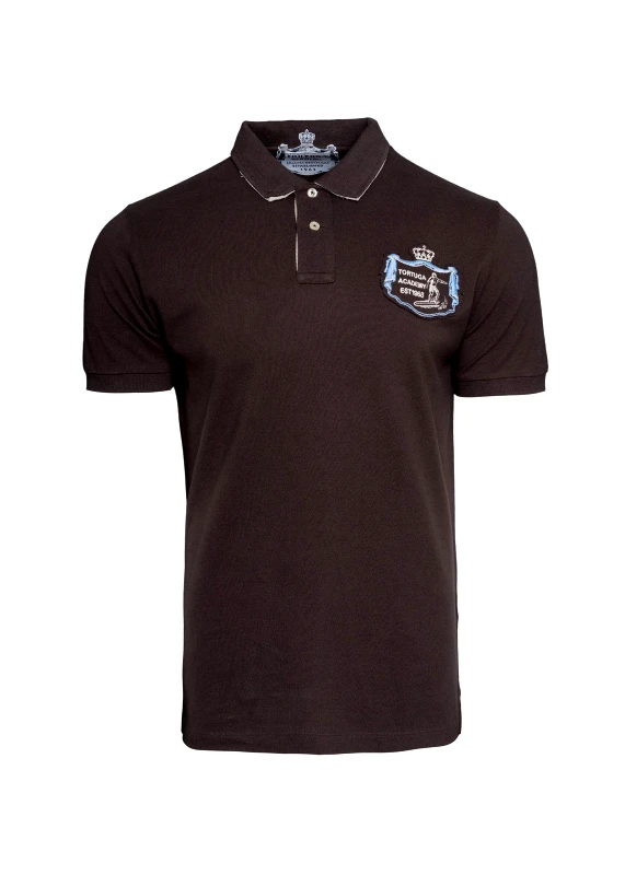 La Tortuga La Tortuga Pique Polo μπλούζα σε Regular γραμμή - 10E6100U415SE01 7805 Marrone