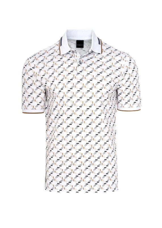 Bugatti Sportswear Bugatti Polo Μπλούζα της σειράς Print - 8150 75032C 10 White