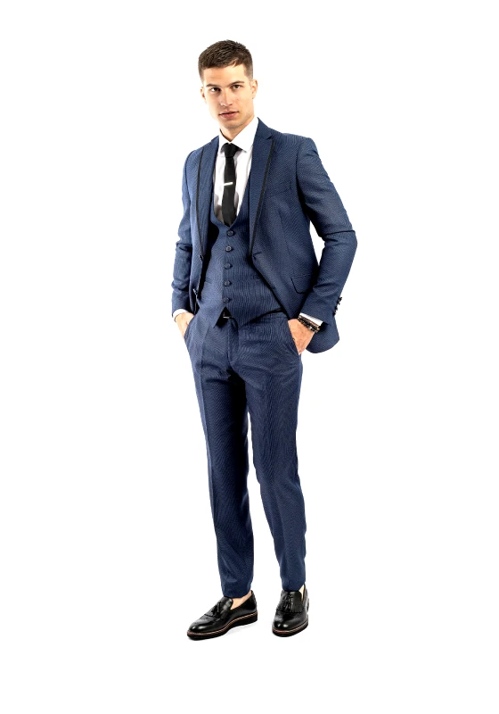 Fragosto Fragosto Κοστούμι Smokin Slim Fit - Blue