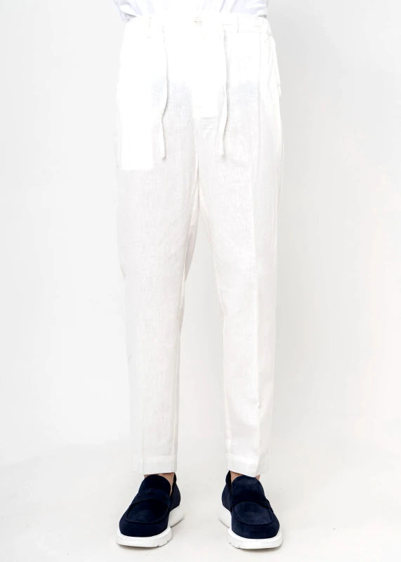 Hamaki-Ho Hamaki Ho Λινό Παντελόνι της σειράς Chino - PSE1753H Off White