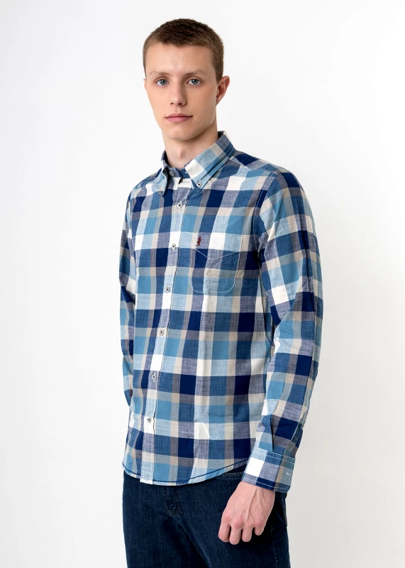 MCS Marlboro Classics MCS Malboro Classics Πουκάμισο της σειράς Check - EMC8101 L0024825 075 Blue