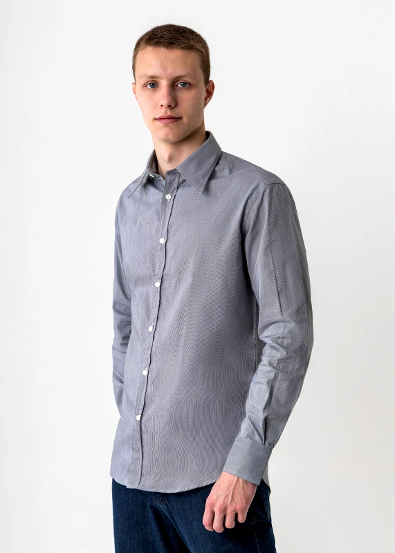 Versace Collection Versace Πουκάμισο της σειράς Stripe - VCCXL01 V4S330 V020 Grey