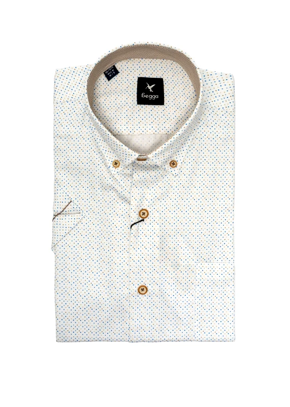 Begga BEGGA Κοντομάνικο Πουκάμισο της σειράς Baget - 2V 591 White