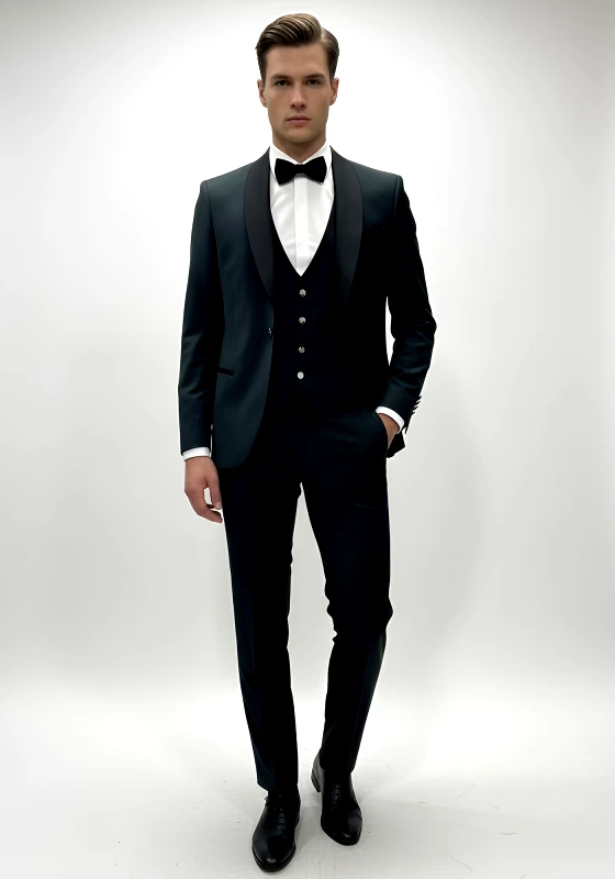 VERSACE 19.69 ABBIGLIAMENTO SPORTIVO SRL V1969 3 Pieces Smokin της σειράς Bruno - 07.36.BRUNO Dark Green