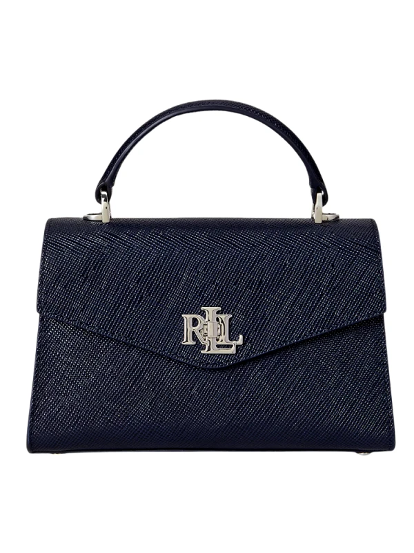POLO RALPH LAUREN ΤΣΑΝΤΑ POLO RALPH LAUREN FARRAH SM-SATCHEL-SMALL NAVY POLO RALPH LAUREN