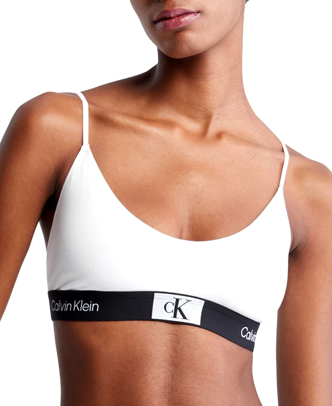 CALVIN KLEIN ΕΣΩΡΟΥΧΟ CALVIN KLEIN UNLINED BRALETTE WHITE CALVIN KLEIN