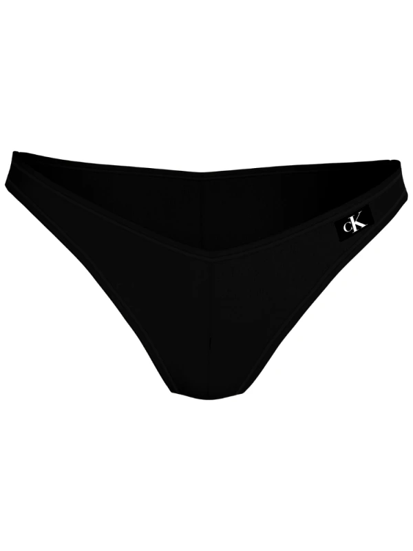 CALVIN KLEIN ΜΠΙΚΙΝΙ BOTTOM CALVIN KLEIN MONOGRAM DELTA BRAZILIAN PVH BLACK CALVIN KLEIN