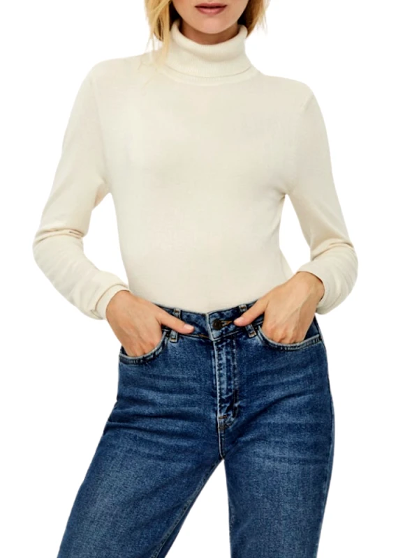 VERO MODA ΖΙΒΑΓΚΟ VERO MODA VMGLORY LS ROLLNECK BEIGE VERO MODA