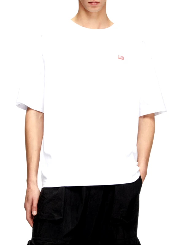 DIESEL T-SHIRT DIESEL T-BOX-R30 ROUND NECK WHITE DIESEL