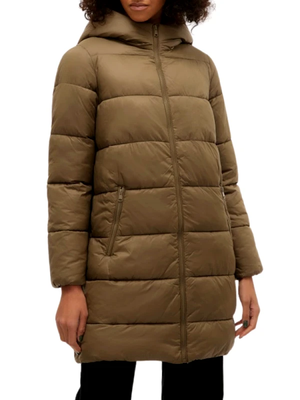 VERO MODA ΜΠΟΥΦΑΝ VERO MODA ASTORIA FIE PADDED COAT BROWN VERO MODA
