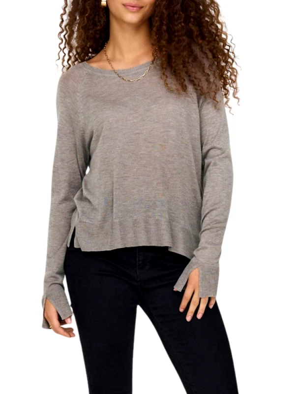 ONLY ΜΠΛΟΥΣΑ ONLY VIENNA LS O-NECK KNIT SATELLITE ONLY