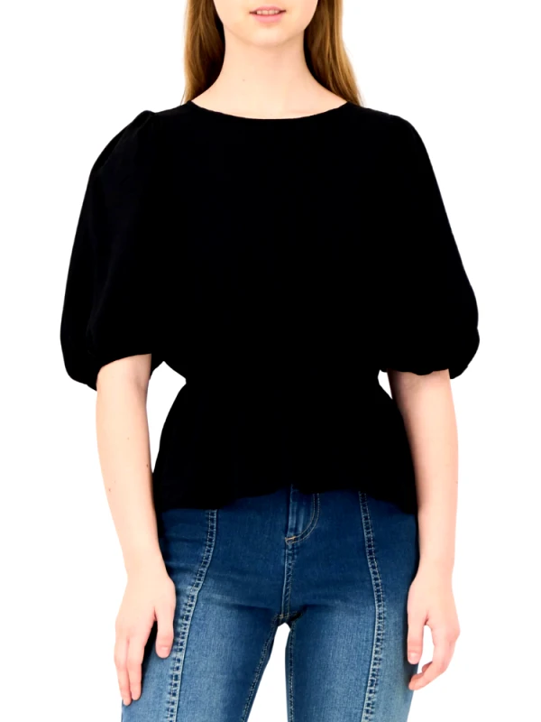 ONLY ΜΠΛΟΥΖΑ ONLY PUFF SLEEVES BLACK ONLY