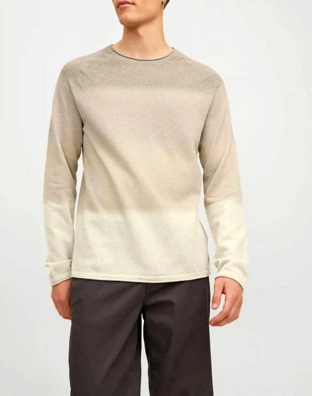 JACK&JONES JACK&JONES ΠΛΕΚΤΟ JJEHILL KNIT CREW NECK NOOS ΠΛΕΚΤΟ 12157321-Oatmeal Biege