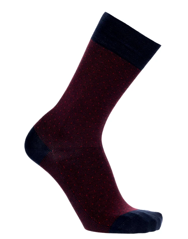 ULISSE ULISSE SOCKS MEN ULISSE DOTS SC-M100-577-00 DarkRed