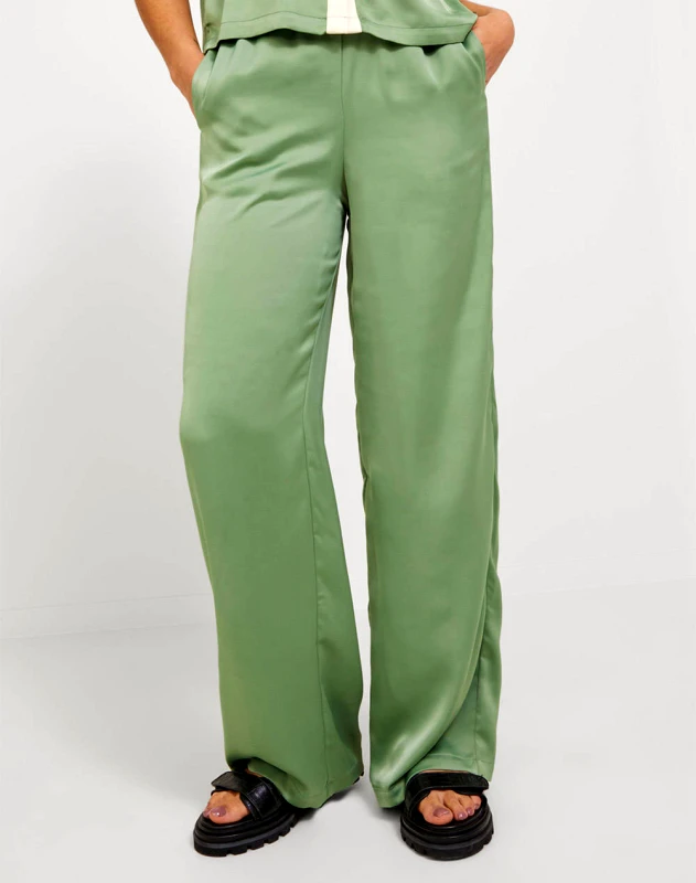 JJXX BY JACK&JONES JJXX JXKIRA REGULAR SATIN PANT NOOS 12200161-Loden Frost Green