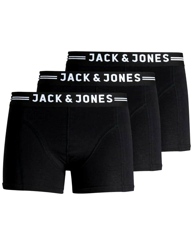 JACK&JONES JACK&JONES ΜΠΟΞΕΡ SENSE TRUNKS 3-PACK NOOS 12081832-BLACK Black