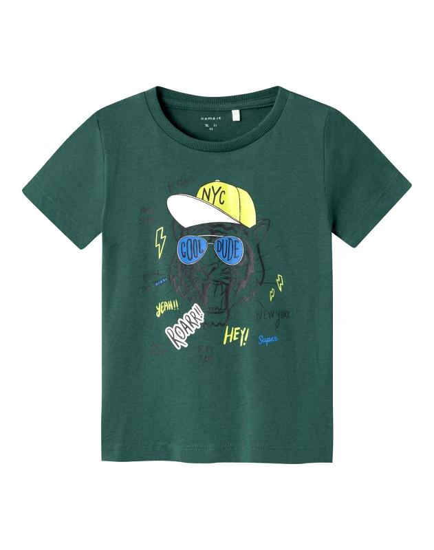 NAME IT NAME IT NMMBERTE SS TOP PB 13226080-Mallard Green DarkGreen