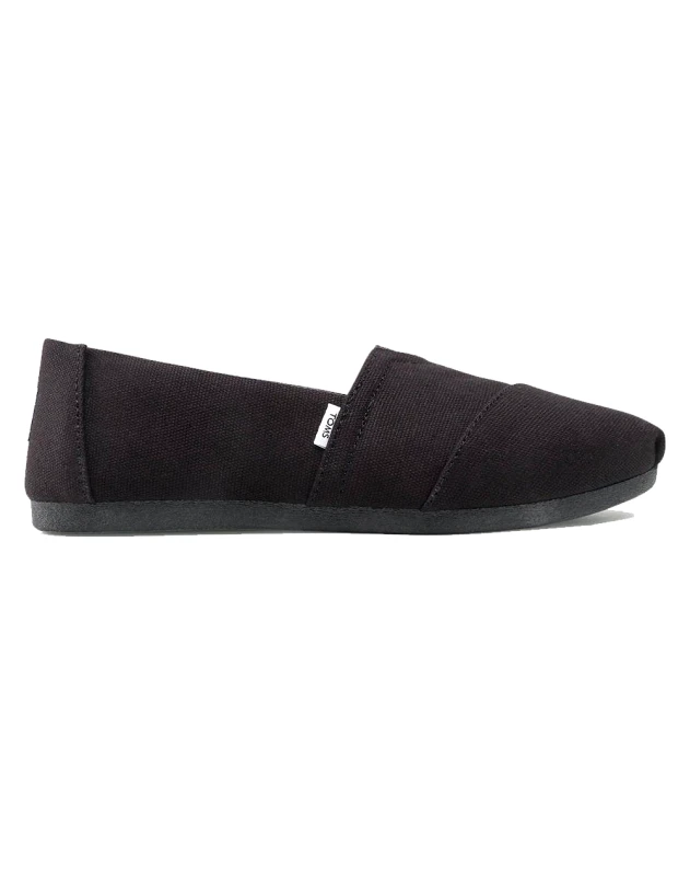 TOMS TOMS BLK/BLK RECY COT CAN WM ALPR ESP 10017716-BLK Black