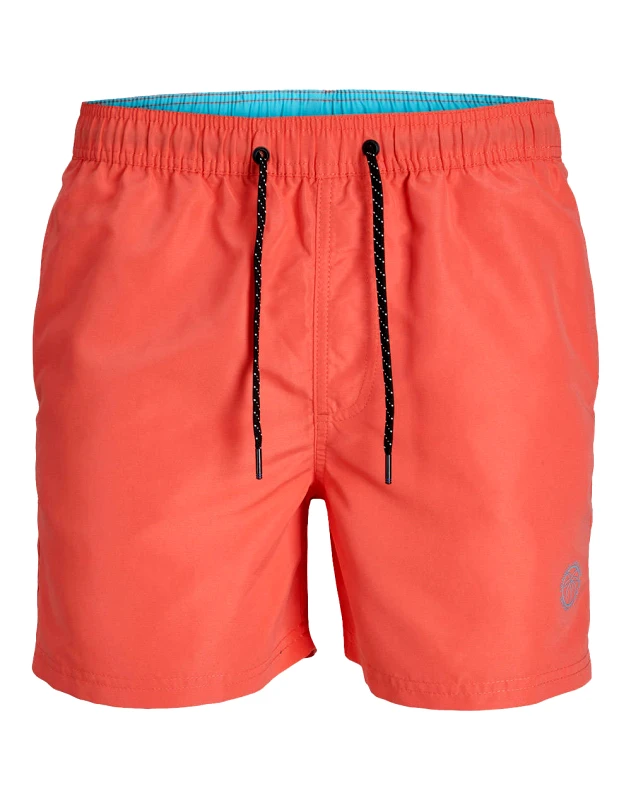 JACK&JONES JACK&JONES JPSTFIJI JJSWIM SOLID SN LY 12225961-Hot CoralSOLID OrangeRed