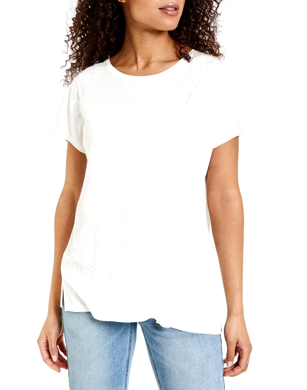 TAIFUN TAIFUN T-SHIRT 1/2 SLEEVE 571339-16138-09700 OffWhite
