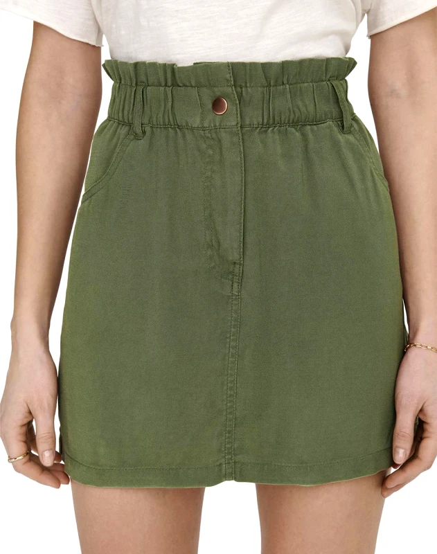 ONLY ONLY ONLOVA-ARIS LIFE HW CARGO SKIRT PNT 15278697-Four Leaf Clover Olive