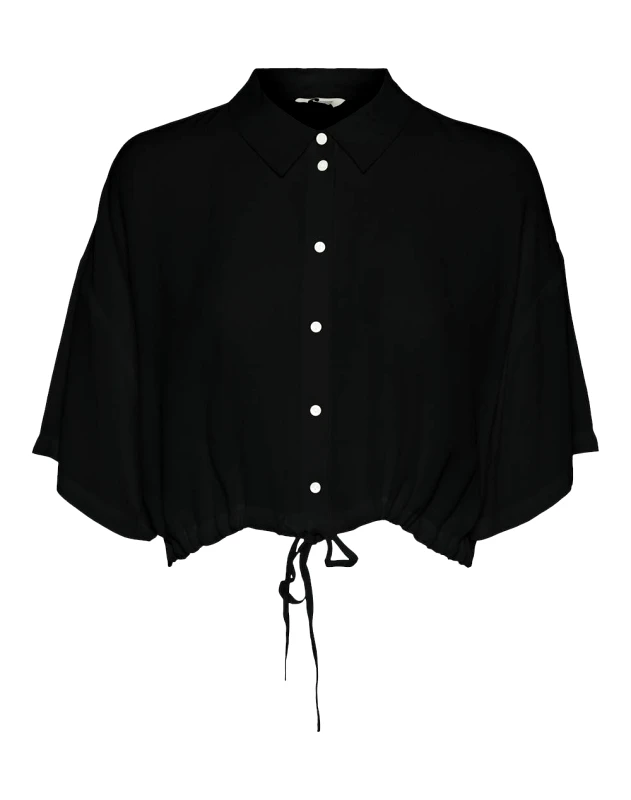 VERO MODA VERO MODA VMKOURTNEY 2/4 CROPPED SHIRT VMA 10306848-BLACK Black