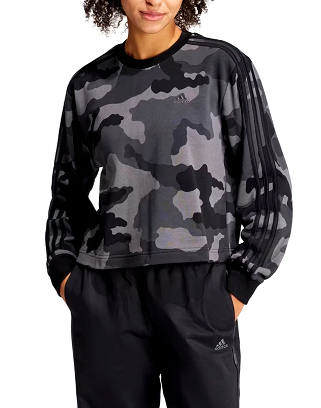ADIDAS ADIDAS W CAMO AOP SWT IX3706-BLACK Black