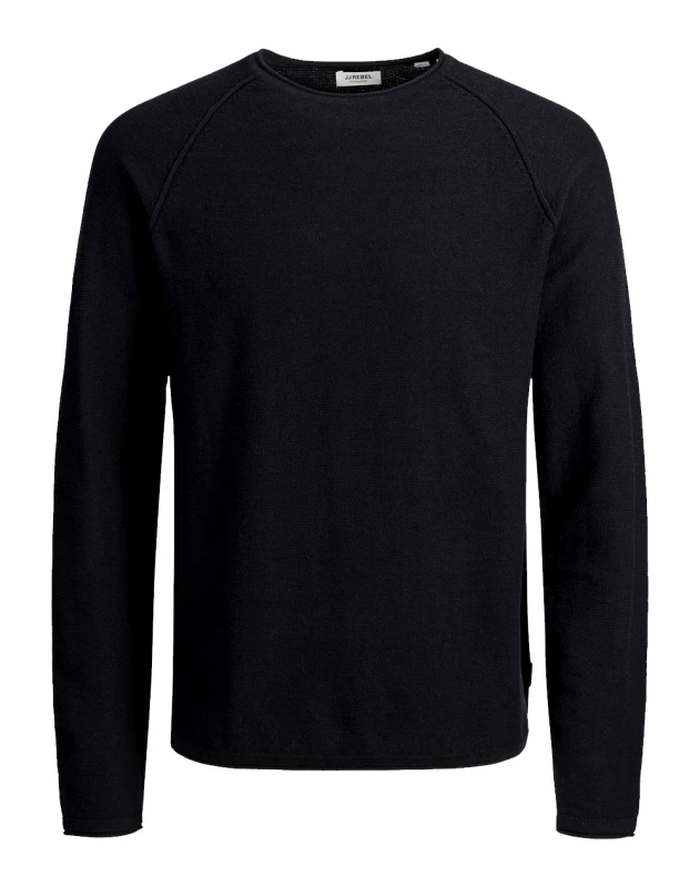 JJ REBEL JJ REBEL JREBNOAH KNIT CREW NECK 12263297-BLACK Black