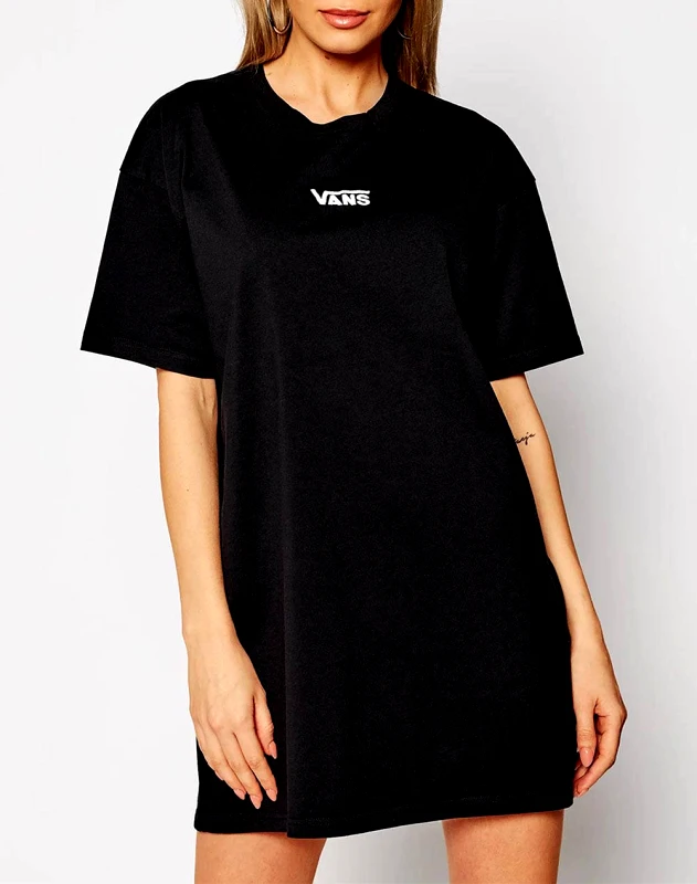 VANS VANS WM CENTER VEE TEE DR VN0A4RU2BLK1-VNBLK Black