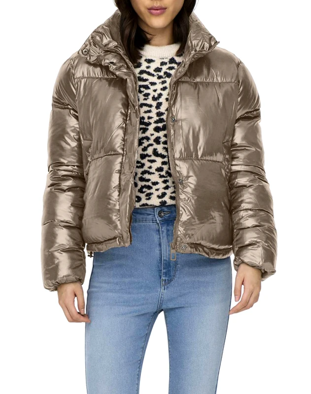 ONLY ONLY ONLSKY SHORT PUFFER CC OTW 15292628-Weathered Teak Brown