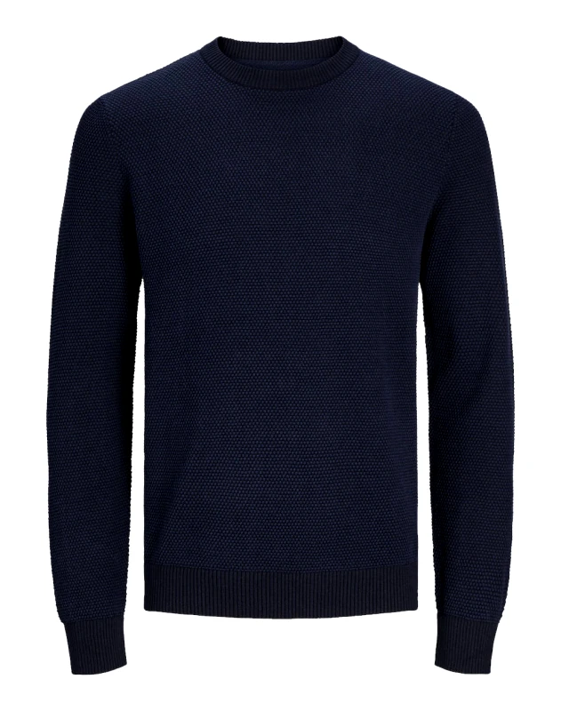 PRODUKT PRODUCT PKTBWO VINCENT KNIT CREW NECK 12260021-Mood Indigo DarkBlue