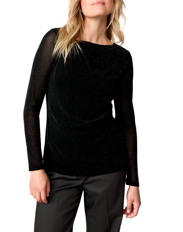 TAIFUN TAIFUN T-SHIRT 1/1 SLEEVE 671412-16314-01100 Black